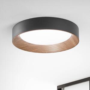 Luce Ambiente Design LED stropní svítidlo Arka, Ø 50 cm, černé, kov,, Černá, Obývací pokoj / jídelna, kov, Moderní