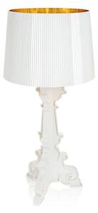 Stolní lampa Kartell, Bourgie, stmívatelné, Bílá, Obývací pokoj, Plast, Design