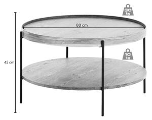 Konferenční stolek FURNI 80 cm dub