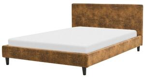 Manželská postel 140 cm Ferdinand (hnědá) (s roštem). 1078892