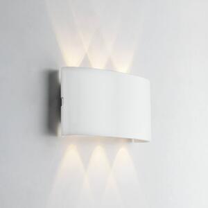 INTEC LED venkovní nástěnné svítidlo Betle, bílá, šířka 17 cm, kov,, Bílá / opál, Hliník, Moderní