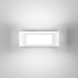 INTEC LED venkovní nástěnné svítidlo DESERT, bílá, šířka 25 cm, kov, Bílá / opál, Hliník, Moderní