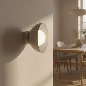 EMIBIG LIGHTING Nástěnné světlo Bibi K1, béžové, ocel/sklo, Ø 18 cm, stmívatelný, Krémová / jantar, Obývací pokoj / jídelna, Sklo, Moderní