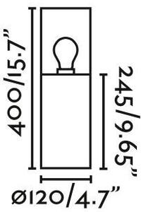 AKCE - KILA 400 sloupková lampa, tmavě šedá, kouřová - FARO