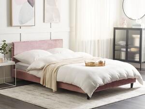 Manželská postel 160 cm FUTTI (s roštem) (růžová). 1007262