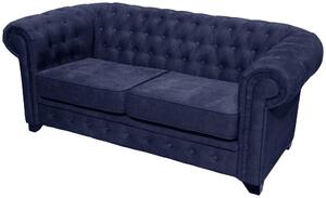 POHOVKA CHESTERFIELD, dřevo, textil, kompozitní dřevo, modrá Livetastic - Pohovky, Online Only