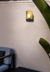 KILA nástěnná lampa, tmavě šedá, jantarová - FARO