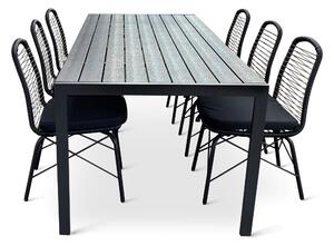 Kovový zahradní nábytek - stůl Viking XL + 6x židle Gigi + polstry ZDARMA