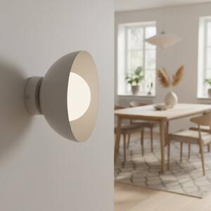 EMIBIG LIGHTING Nástěnné světlo Bibi K1, šedé, ocel/sklo, Ø 18 cm, stmívatelný, Hliník / šedá / zinek, Obývací pokoj / jídelna, Sklo, Moderní
