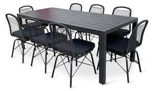 Kovový zahradní nábytek - stůl Viking XL + 8x židle Gigi + polstry ZDARMA