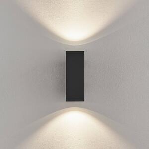 Deko-Light LED venkovní nástěnné svítidlo ShoreLine Pro Square up/down, tmavě šedá, stmívatelný, Černá, Hliník, Moderní