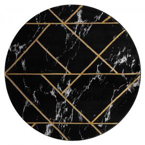 Dywany Luszczow Kusový koberec kulatý EMERALD EXCLUSIVE 2000 mramor, geometrický černý / zlato Rozměr koberce: 120 cm KRUH