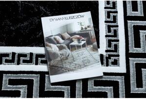 Dywany Luszczow Kusový koberec GLOSS 2813 87, rám, řecký černý / šedá Rozměr koberce: 60 x 200 cm