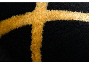 Dywany Luszczow Kusový koberec GLOSS 406C 86, geometrický černý / zlato Rozměr koberce: 240 x 330 cm