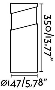 BLOCK 350 sloupková lampa, šedá - FARO