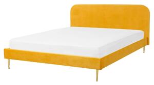 Manželská postel 160 cm Faris (žlutá) (s roštem). 1078924