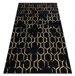 Dywany Luszczow Kusový koberec GLOSS 407C 86 černý / zlato Rozměr koberce: 180 x 270 cm