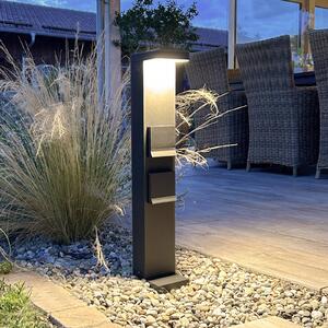 Deko-Light LED žárovka s paticí, zásuvková lišta Lerna, 60 cm, hliník tmavě šedá, Černá, Hliník, Moderní