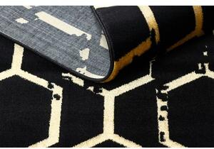 Dywany Luszczow Kusový koberec GLOSS 407C 86 černý / zlato Rozměr koberce: 180 x 270 cm