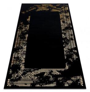 Dywany Luszczow Kusový koberec GLOSS 408C 86 vzor rámu černý / zlato Rozměr koberce: 70 x 250 cm