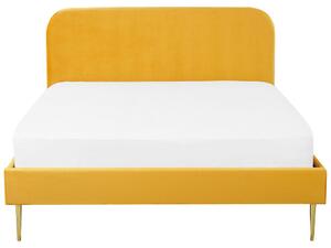 Manželská postel 180 cm Faris (žlutá) (s roštem). 1078923