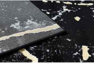Dywany Luszczow Kusový koberec GLOSS 410A 86 Mramor, kámen, černý / zlato Rozměr koberce: 80 x 150 cm