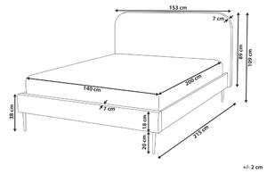 Manželská postel 140 cm Faris (zelená) (s roštem). 1078932