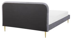 Manželská postel 160 cm Faris (šedá) (s roštem). 1078927