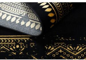 Dywany Luszczow Kusový koberec GLOSS 408C 86 vzor rámu černý / zlato Rozměr koberce: 80 x 300 cm