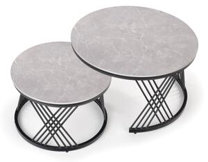 SADA 2x Konferenční stolek ELEGRA 60/40 cm šedá