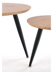 SADA 2x Konferenční stolek ZENYA 60/40 cm dub/černá