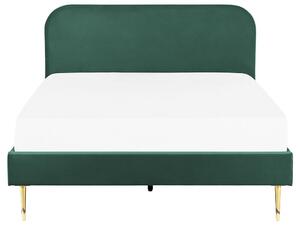 Manželská postel 160 cm Faris (zelená) (s roštem). 1078933