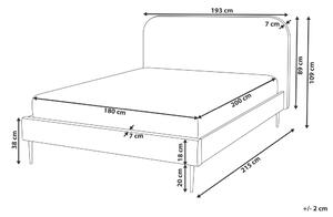 Manželská postel 180 cm Faris (béžová) (s roštem). 1078940