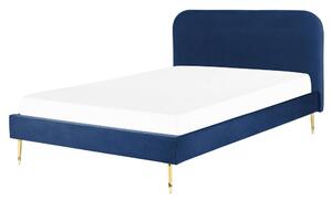 Manželská postel 160 cm Faris (modrá) (s roštem). 1078936