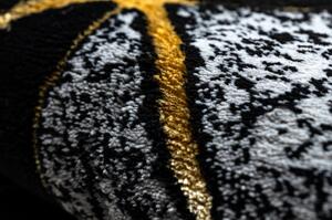 Dywany Luszczow Kusový koberec, kulatý GLOSS 400B 86, 3D geometrický černý / zlato Rozměr koberce: 120 cm KRUH