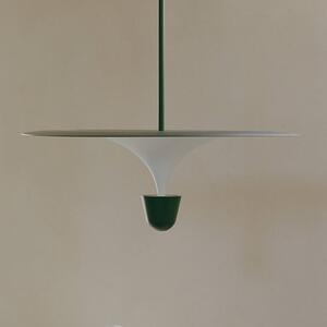 New Works LED závěsné světlo Kantarell, Ø 60 cm, černé, stmívatelný, Černá, Obývací pokoj / jídelna, kov, Design