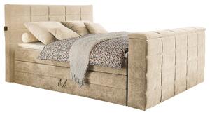 POSTEL BOXSPRING, 180/200 cm, pískové barvy Carryhome - Postele s úložným prostorem, Online Only