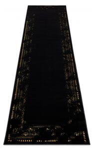 Dywany Luszczow Kusový koberec, Běhoun GLOSS moderni 408C 86 vzor rámu černý / zlato Rozměr koberce: 70 x 200 cm