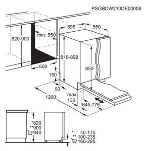 AEG FSB53927Z Vestavná myčka plně integrovaná 60 cm