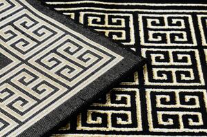 Dywany Luszczow Kusový koberec, Běhoun GLOSS moderni 6776 86 rám, černý / zlato Rozměr koberce: 60 x 200 cm