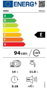 Mora IM6223 Vestavná myčka plně integrovaná 60 cm