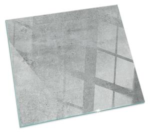Obdélníková skleněná podložka pod kamna Surový beton v minimalistickém stylu ppkprntp-00095984