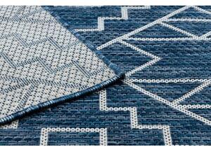 Dywany Luszczow Kusový koberec SISAL SION Geometrický, diamanty 21778 tmavě modrá / ecru Rozměr koberce: 120 x 170 cm