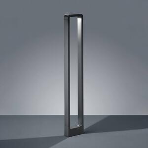 Trio Lighting LED osvětlení cesty RENO, antracitová barva, výška 100 cm, kov, IP54, Černá, Hliník, Moderní