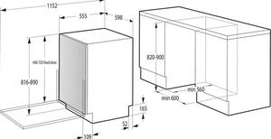 Mora IMB6678 Vestavná myčka plně integrovaná 60 cm