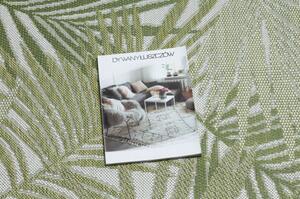 Dywany Luszczow Kusový koberec, běhoun SISAL SION palmové listy, tropický 2837 ecru / zelená Rozměr koberce: 60 x 300 cm