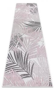 Dywany Luszczow Kusový koberec, běhoun SISAL SION palmové listy, tropický 2837 ecru / růžový Rozměr koberce: 70 x 250 cm