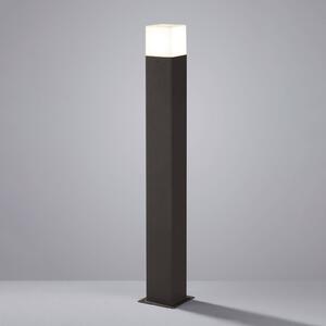 Trio Lighting LED osvětlení cesty HUDSON, antracitová barva, výška 80 cm, kov, IP44, Černá, Hliník, Moderní