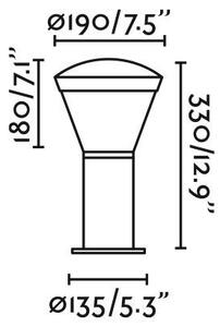 SHELBY LED sloupková lampa, tmavě šedá, h 32.5cm - FARO