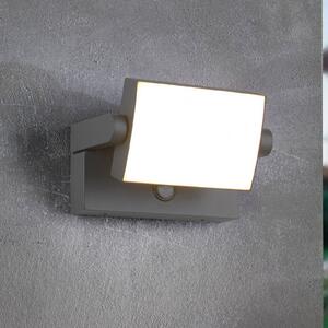 Trio Lighting LED senzorové venkovní nástěnné svítidlo KANSAS antracitová šířka 20 cm IP54, Černá, Hliník, Moderní